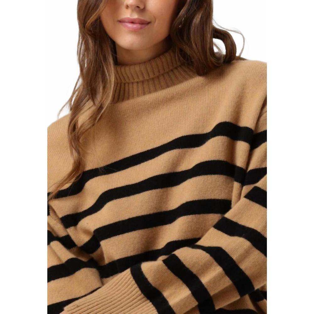 NEW SUNCOO palacio sweater in camel/black - Picture 3 of 4